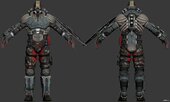 Lieutenant MultiWeapon de Batman Arkham Knight Variante 2 Colores en su pecho